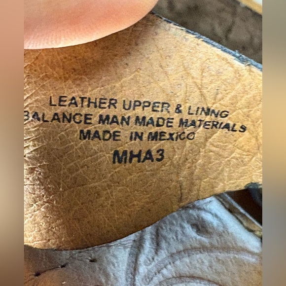 Born Women's Size 10 Blue Brown Leather Strappy Slingback Comfort Sandals used - Picture 5 of 9